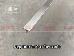 Nẹp inox chữ T10mm màu trắng xước
