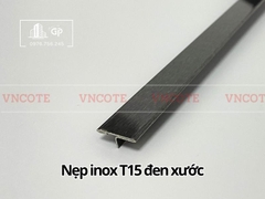 Nẹp inox chữ T15mm màu đen xước