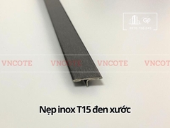 Nẹp inox chữ T15mm màu đen xước