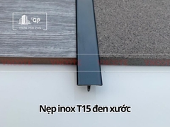 Nẹp inox chữ T15mm màu đen xước