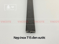 Nẹp inox chữ T15mm màu đen xước