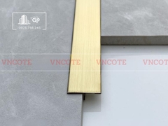 Nẹp inox chữ T15mm màu vàng xước