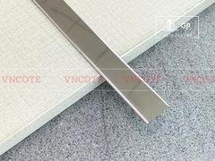 Nẹp inox chữ T20mm màu trắng bóng
