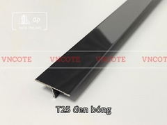 Nẹp inox chữ T25mm màu đen bóng