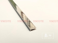 Nẹp inox chữ U3mm màu trắng bóng