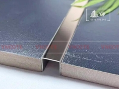 Nẹp inox chữ U10mm màu trắng bóng