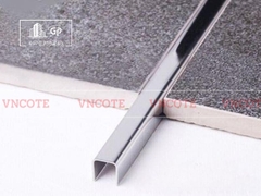 Nẹp inox chữ U10mm màu trắng bóng