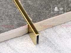 Nẹp inox chữ U3mm màu vàng bóng