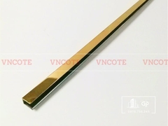 Nẹp inox chữ U3mm màu vàng bóng
