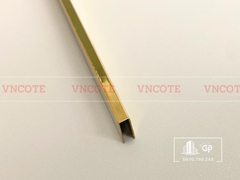 Nẹp inox chữ U3mm màu vàng bóng