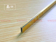 Nẹp inox chữ U3mm màu vàng bóng