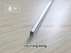 Nẹp inox chữ U5mm màu trắng bóng