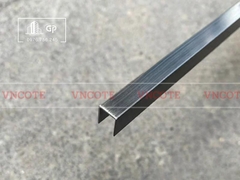 Nẹp inox chữ U8mm màu đen xước