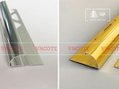 Nẹp nhôm bo góc ốp lát 12mm vàng bóng YC-12VB