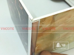 Nẹp nhôm chữ V10 màu trắng mờ