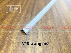 Nẹp nhôm chữ V10 màu trắng mờ