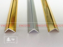 Nẹp nhôm chữ V10 màu vàng bóng