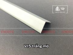 Nẹp nhôm chữ V15 màu trắng mờ