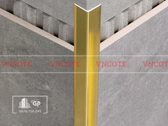 Nẹp nhôm chữ V15 màu vàng bóng