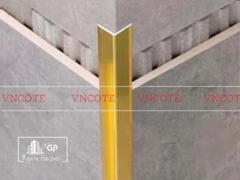 Nẹp nhôm chữ V20 màu vàng bóng