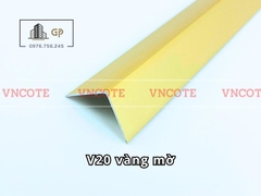 Nẹp nhôm chữ V20 màu vàng mờ