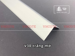 Nẹp nhôm chữ V30 màu trắng mờ