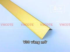 Nẹp nhôm chữ V30 màu vàng mờ