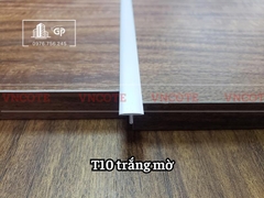 Nẹp nhôm chữ T10 màu trắng mờ