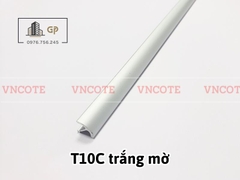 Nẹp nhôm chữ T10 cong màu trắng mờ