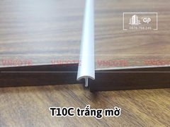 Nẹp nhôm chữ T10 cong màu trắng mờ
