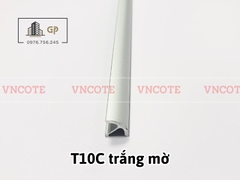 Nẹp nhôm chữ T10 cong màu trắng mờ