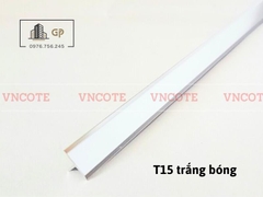 Nẹp nhôm chữ T15 màu trắng bóng