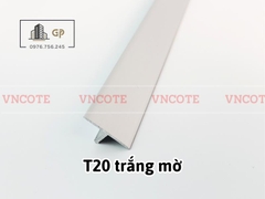 Nẹp nhôm chữ T20 màu trắng mờ