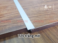 Nẹp nhôm chữ T20 màu trắng mờ
