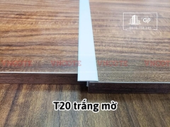 Nẹp nhôm chữ T20 màu trắng mờ