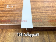 Nẹp nhôm chữ T25 màu trắng mờ
