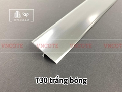 Nẹp nhôm chữ T30 màu trắng bóng