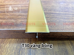 Nẹp nhôm chữ T30 màu vàng bóng