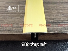 Nẹp nhôm chữ T30 màu vàng mờ