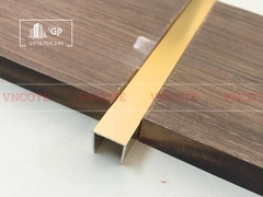 Nẹp nhôm chữ U10 màu vàng bóng