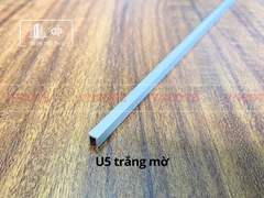 Nẹp nhôm chữ U5 màu trắng mờ