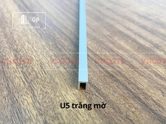 Nẹp nhôm chữ U5 màu trắng mờ