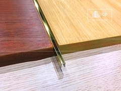 Nẹp nhôm chữ U5 màu vàng bóng