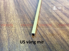 Nẹp nhôm chữ U5 màu vàng mờ