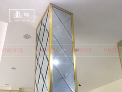 Nẹp inox chữ V30mm màu vàng bóng
