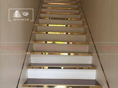 Nẹp inox chữ V30mm màu vàng bóng