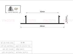 Nẹp chỉ âm tường 50mm - GL50