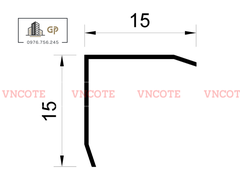 Nẹp inox chữ V15mm màu đen bóng