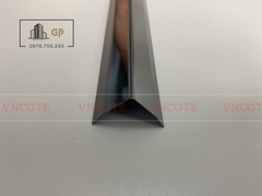 Nẹp inox chữ V20mm màu đen bóng