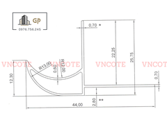 Nẹp nhôm ngắt nước mưa ban công, mái hiên